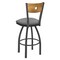 Holland Bar Stool Co 25" Swivel Counter Stool, Pewter Finish, Med Back, Canter Grey Seat 83025PWMedMplB007 - alternate 3